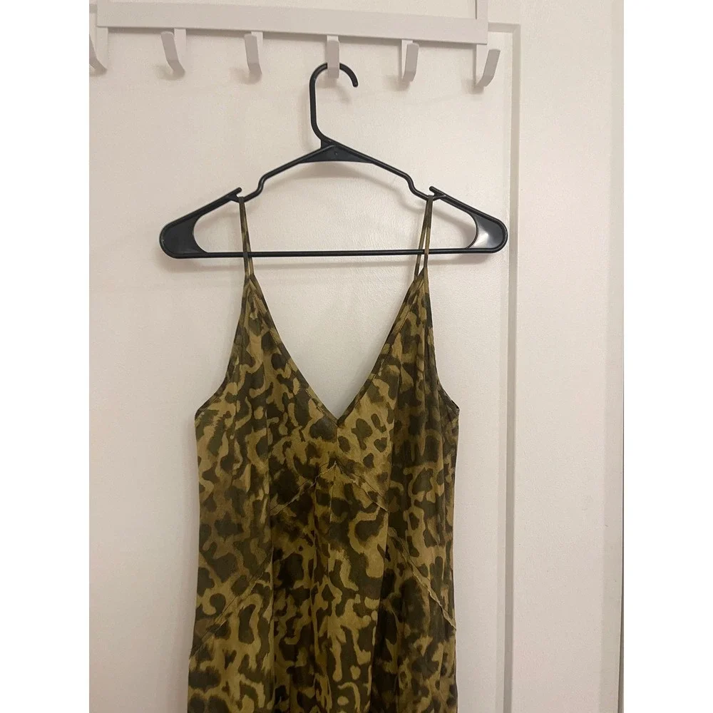 Mobwife Chic Cotton V Neck Sundress Wedding Guest Cocktail Animal Print - Picture 2 of 9